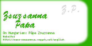 zsuzsanna papa business card